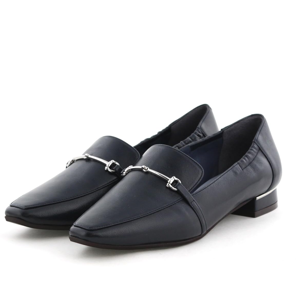 

shirring soft Navy 245 HIMIKO/Himiko/Heel loafers/631102 тёмно-синий