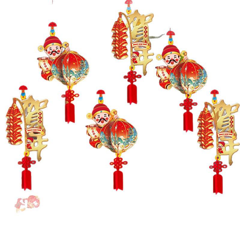 2026 Year of the Horse New Year Good Luck Red Lantern Hanging Ornaments