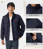 KEFITEVD American Navy Size L Men's Military-Style Stand-Collar Fleece-Lined Jacket, Workwear, Casual, Casual, Cotton, Blue,