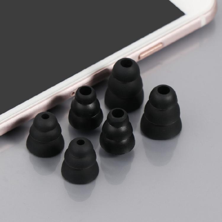 Triple Flange Ear Tips Earbuds Silicone Pads For In Ear Headphones In-Ear 4.0mm