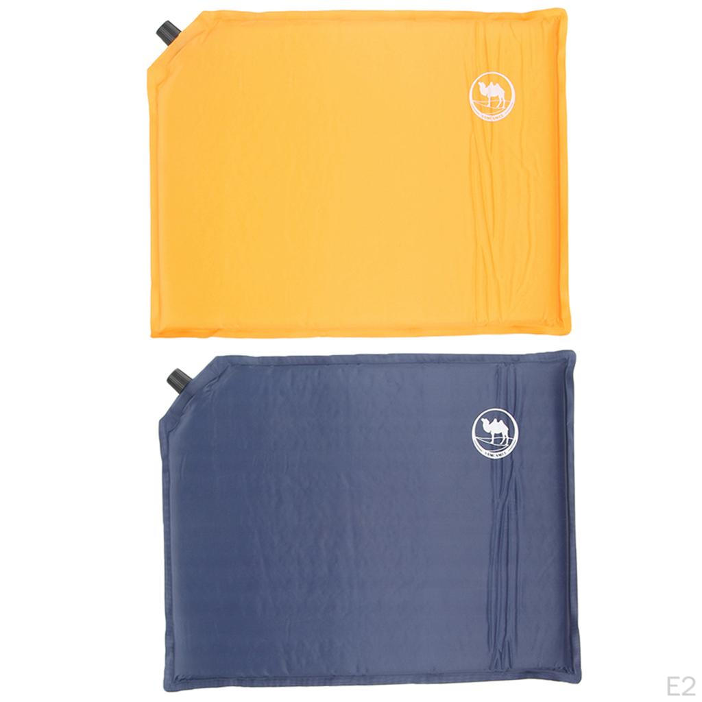 2 sztuki samopompującej podkładki na siedzenie stadionowe, składanej, nadmuchiwanej poduszki podróżnej z możliwością przenoszenia