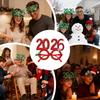 Fun Christmas Glasses 2026 Eyeglasses Props Decorative Props Glasses For Kids Teens Adults Attendees Hosts Night Celebration