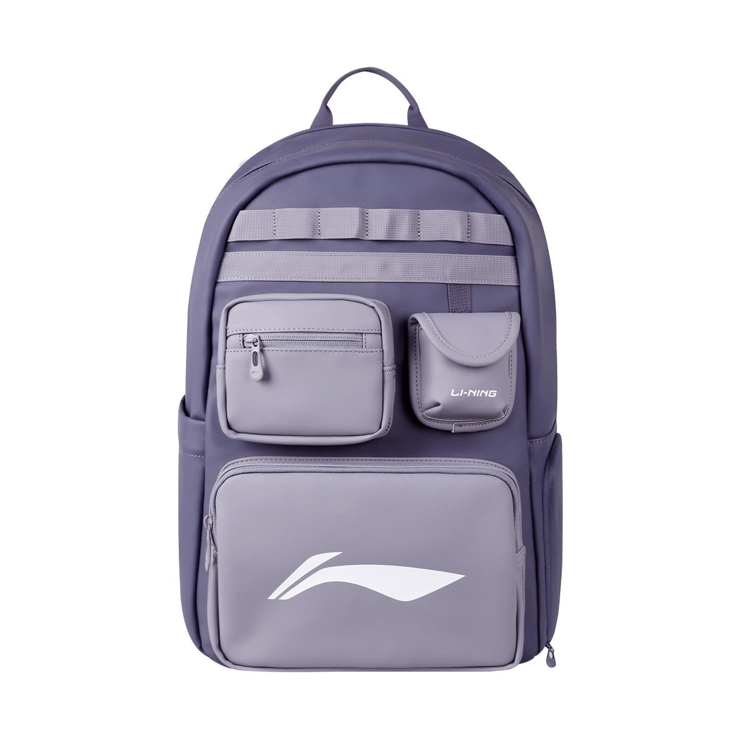 Li Ning Polyester Backpack Regular Unisex Purple ABSW227-1