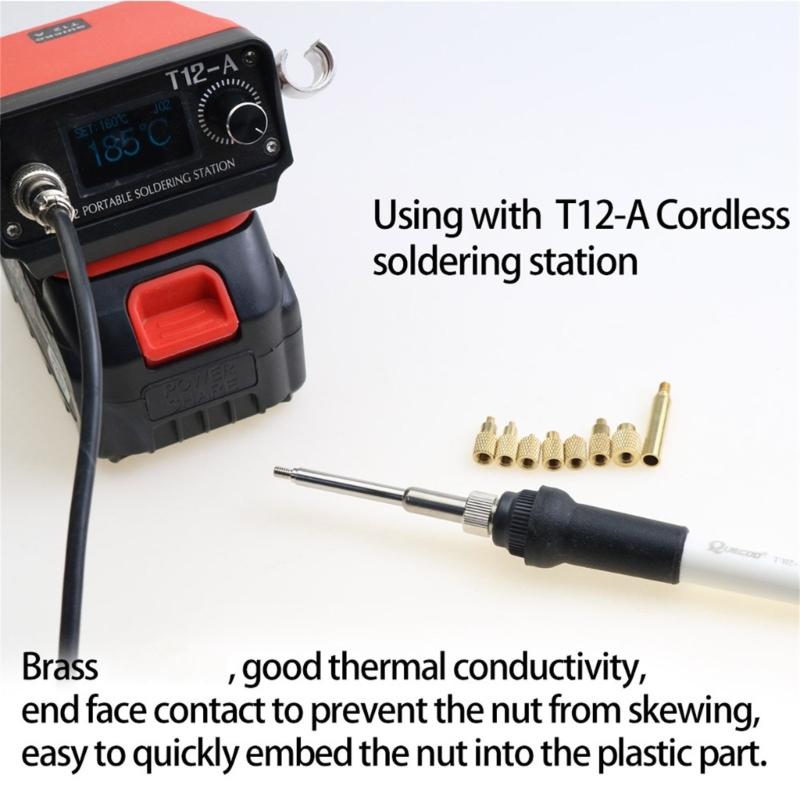Easy To Use Soldering Head Iron Tip For Efficient Heat Insert Nut Embedding In 3D Printed Models Optimally Nut Melting