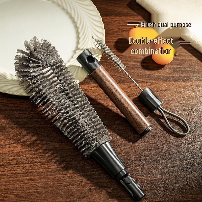 360-Degree Two-in-One Bendable Cleaning Brush for Baby Bottles and Crevices