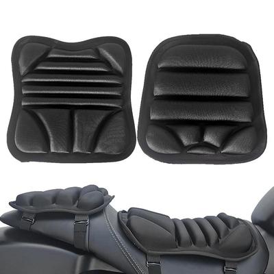 Cojín universal 3D para motocicleta, 2 unidades, almohadilla de gel para asiento de motocicleta, amortiguador, transpirable, funda para asiento de motocicleta.