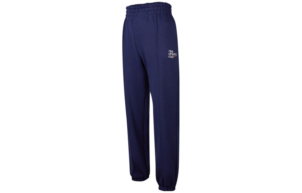 Nike Sportswear Club Knitted Sweatpants Women s Black Blue Moderate Cuffed Pants DQ9149-498 L