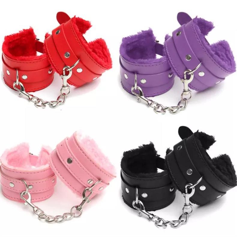 SM Plush Bondage Handcuffs & Anklets Restraint Set