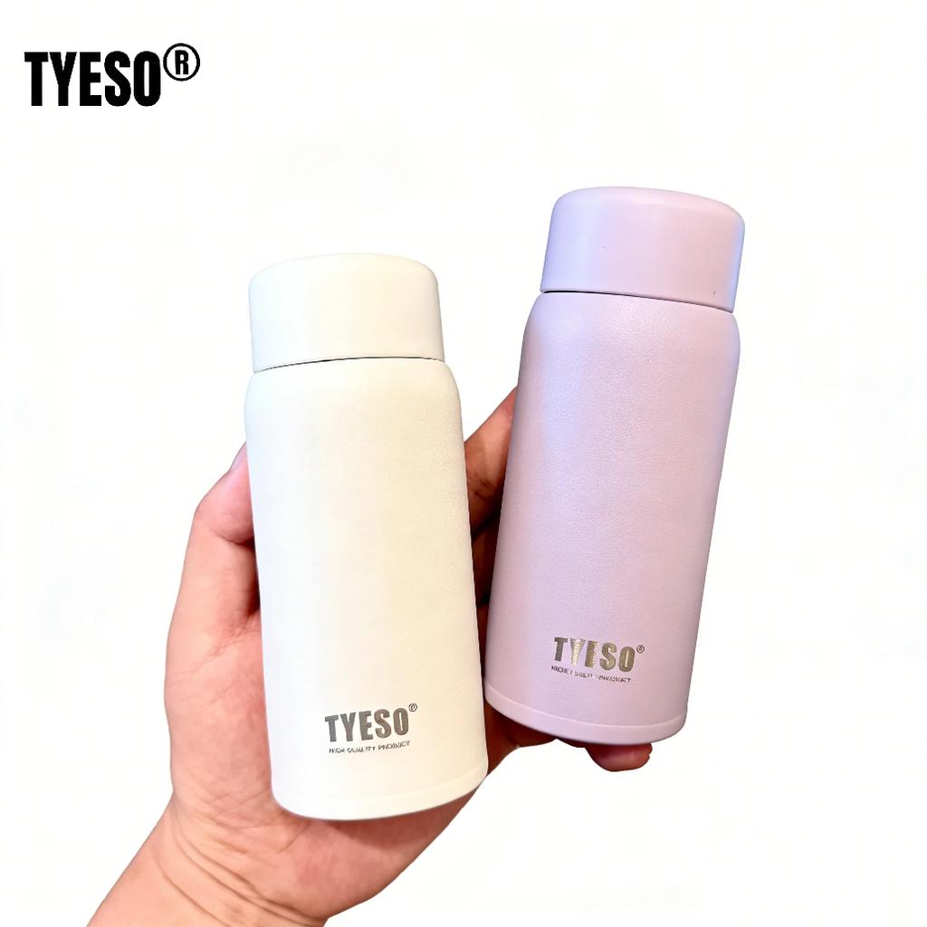 Tyeso Edelstahl-Taschen-Isolierflasche, niedlicher kompakter gerader Becher, hochwertiger, stilvoller Trinkbecher für optimale Flüssigkeitszufuhr