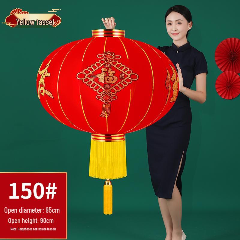2026 New Style Red Lantern Pair for Main Entrance - Spring Festival Celebration Decor