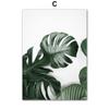 Tropické rostliny Palmové listy Bílý květ Nástěnná malbaPlátno Severské plakáty a obrazy Nástěnné obrazy pro výzdobu obývacího pokoje