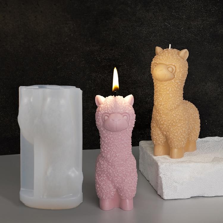 3D Alpacas Candle Silicone Mould Animal Resin Molds DIY Soap Molds Baking Molds