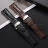 12/14/16/18/19/20/22mm Crocodile Pattern Design Leather Watchbands Butterfly Buckle Men Women Business Watch Band Watch Straps