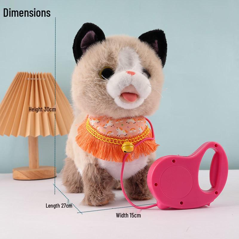 Electronic Puppy Toy: Interactive Walking, Barking, and Singing Pet with Leash