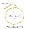 Women 18k Gold Plated Minimalist Gold Bead Thin Chain Anklet