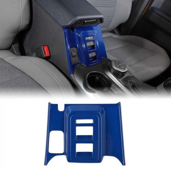 Blue For + Ford Bronco Front Window Lift Switch Button Decoration Cover Trim