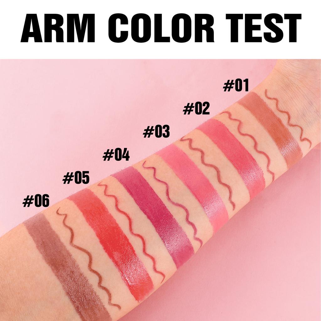 HANDAIYAN Lipstick and Lip Liner Set, 2-in-1 Waterproof Long-Lasting Matte Lipstick with Lip Liner Pencil, Nude Pink Lip Makeup Kit for Women