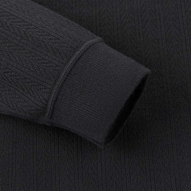 Qipai Men's Antibacterial Fleece-Lined Crew Neck Pullover Sweater