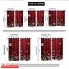 2D Flat Printing 2pcs Merry Christmas Popular Window Curtains Festive Snowflakes and Pine Branches Durable Polyester Without