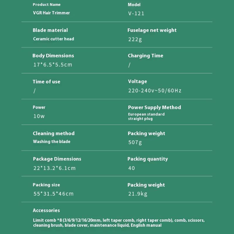 Men Hair Clipper with Wire Electric Clippers Home Hair Clippers Shaving Salon  Rechargeable and Dual-use Hair Clippers Set That Safe To The Skin