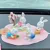 Car Cute Rabbit Ornaments Center Console Decoration Dashboard Ornaments Gifts for Woman Car Decor Auto Interior Accessories