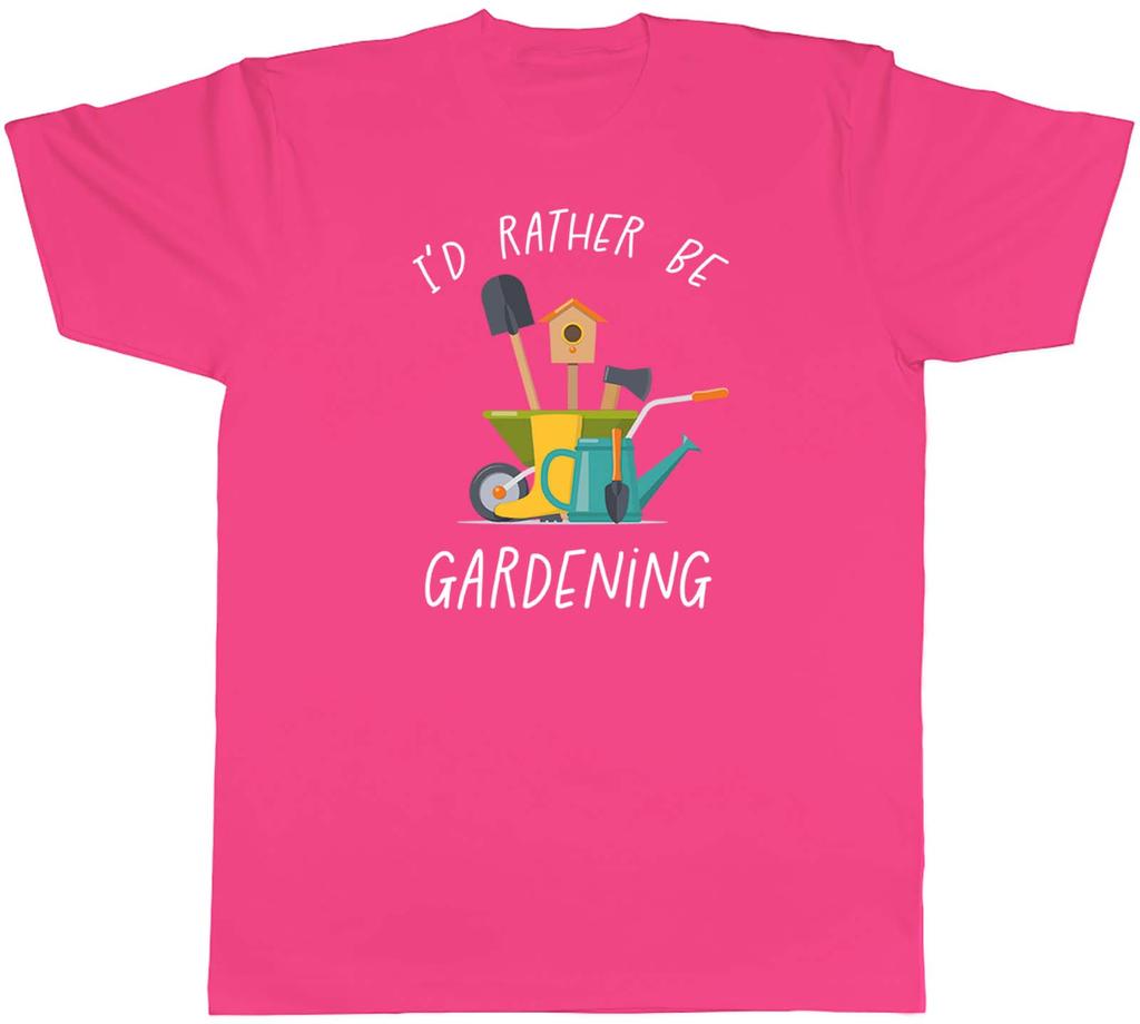 Id Rather be Gardening Garden Mens Unisex TShirt Tee Gift