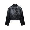 European and American Foreign Trade Wholesale Retro Atmosphere Stylish Women's New Locomotive Jacket Leather Jacket Women