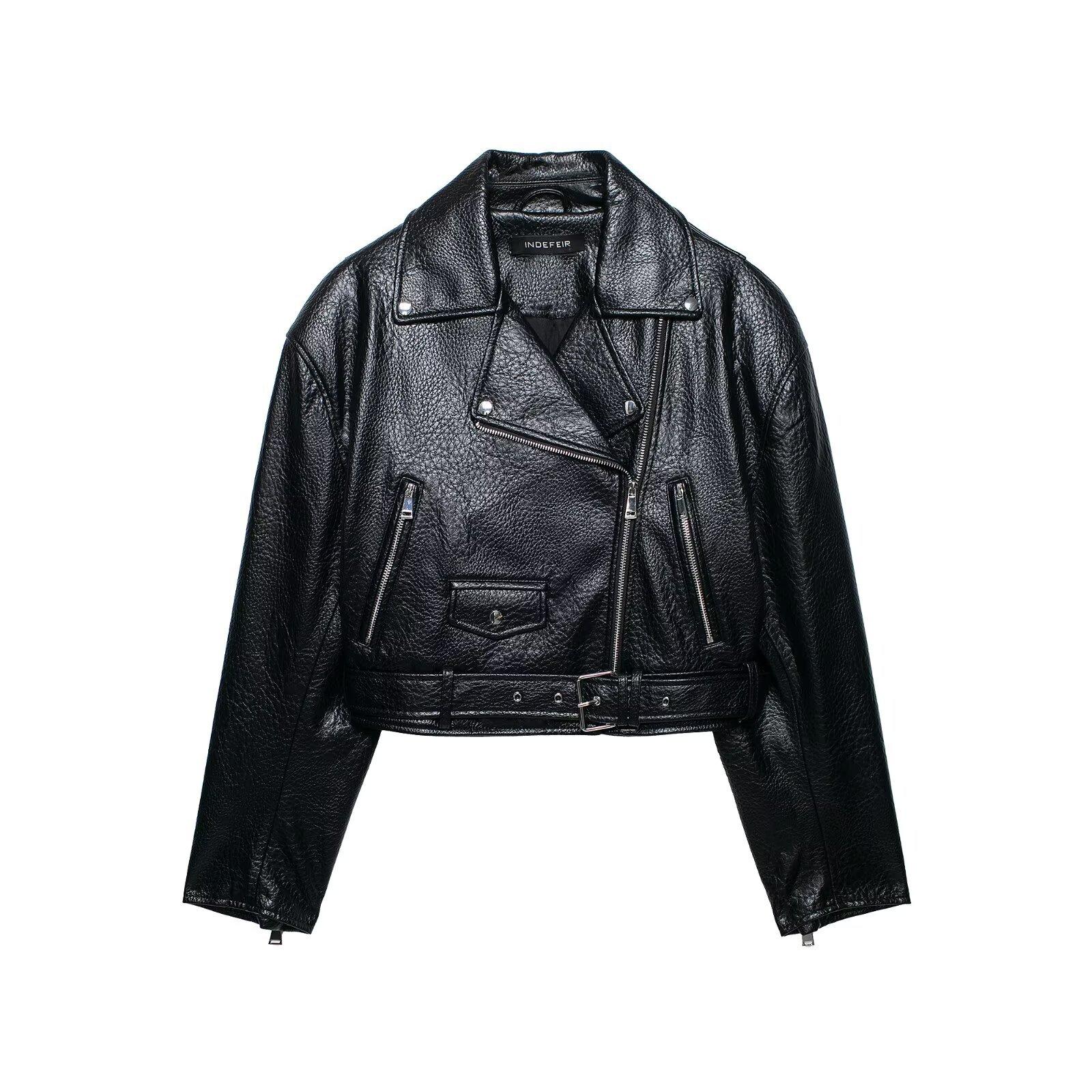 New, shoulder padded leather effect locomotive