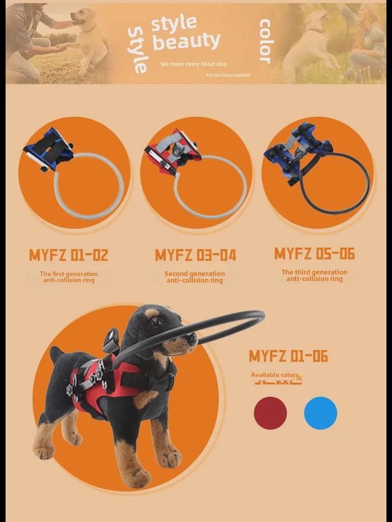 Anillo Anticolisión para Mascotas para Perros Ciegos Pequeños y Medianos - Cubierta Protectora de Círculo Guía