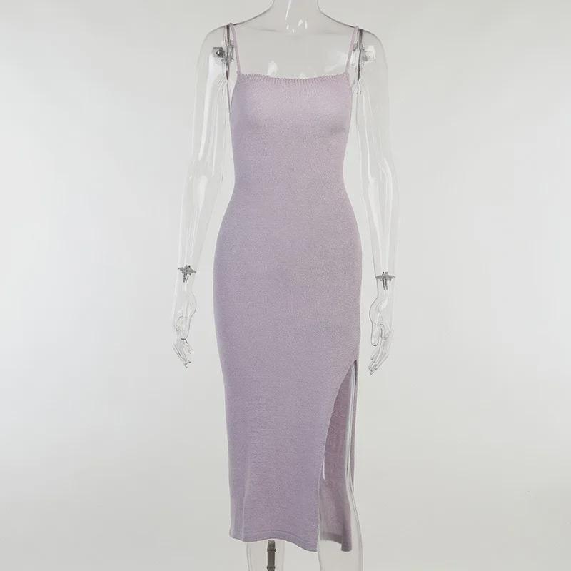 European & American Women's Summer Backless Beach Dress: Sexy Knit Suspender for Seaside Nightclub