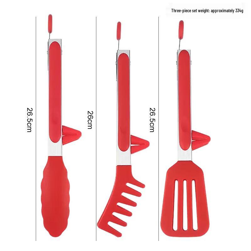 Zhishi Silicone Food Tongs 3-Piece Set