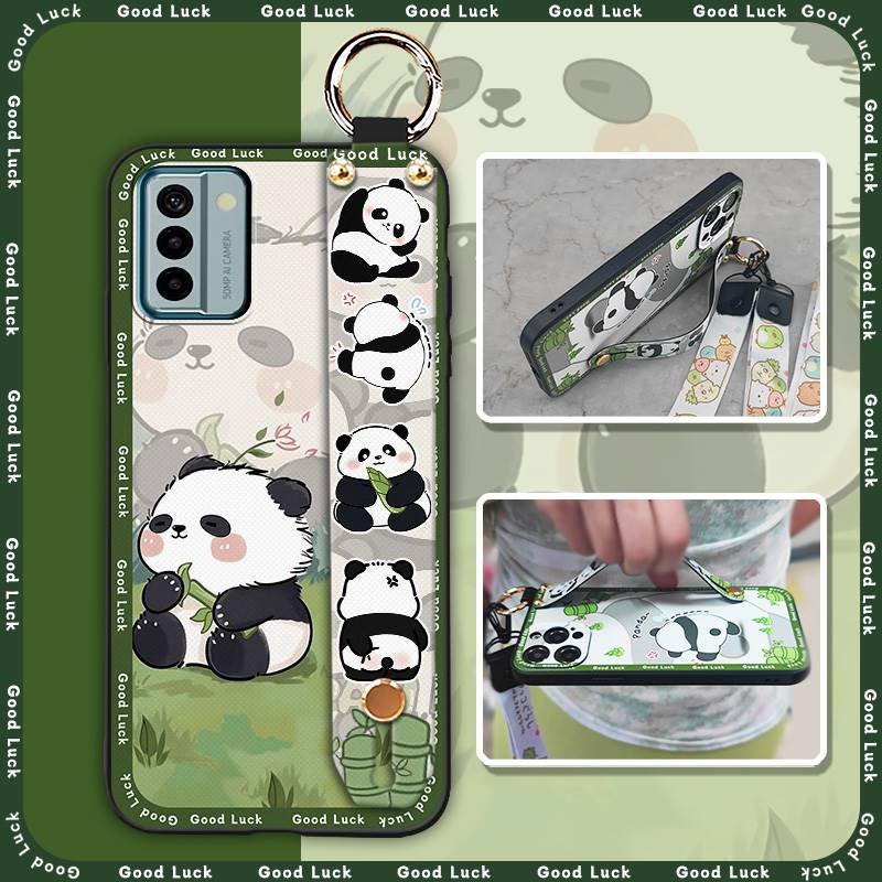 Back Cover Silicone Phone Case For Nokia G22 Dirt-resistant Ring Soft case Cute Panda Waterproof Kickstand Durable