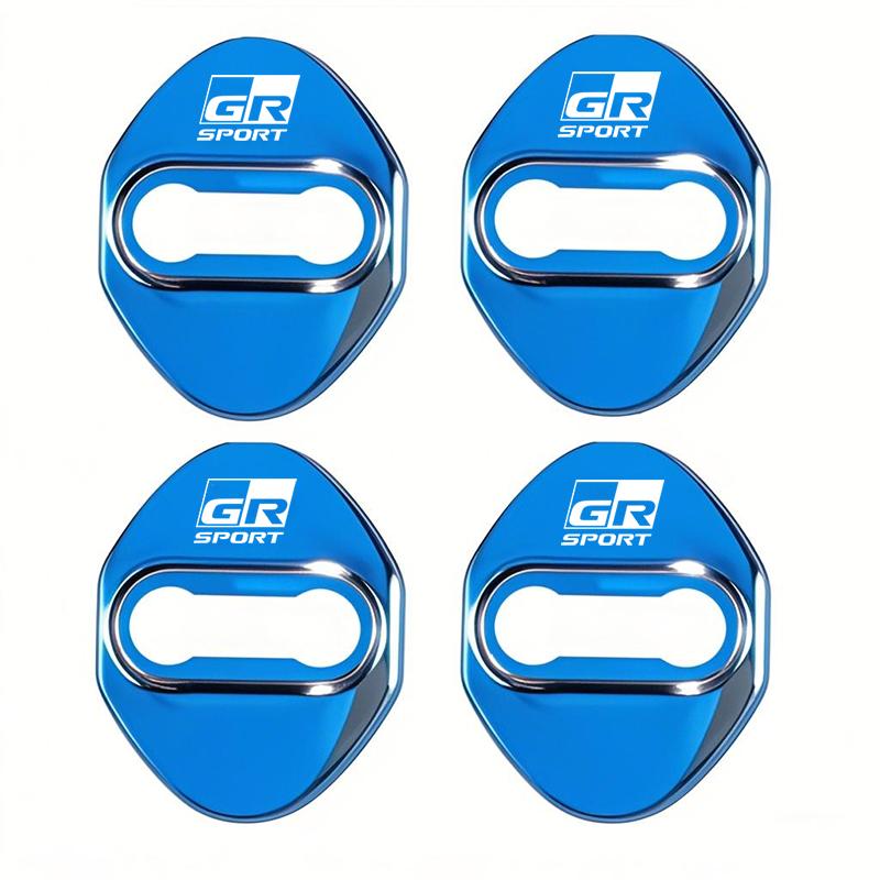 4Pcs Stainless Steel Car Door Lock Cover Case Sticker Accessories For Toyota Corolla Yaris Aygo Prius RAV4 Crown CHR Camry Auris AA9
