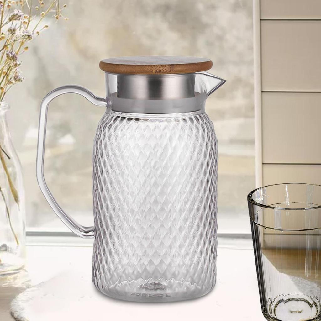 Ulcior de bauturi carafa rece cu maner ceai de dupa-amiaza cafenea transparenta