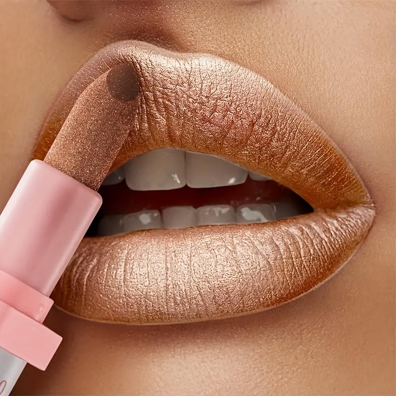Metalická třpytivá rtěnka Dlouhotrvající voděodolný make-up na rty bez vyblednutí Třpytivý perleťový finiš Ideální pro každodenní i sváteční pohledy na hudební festival