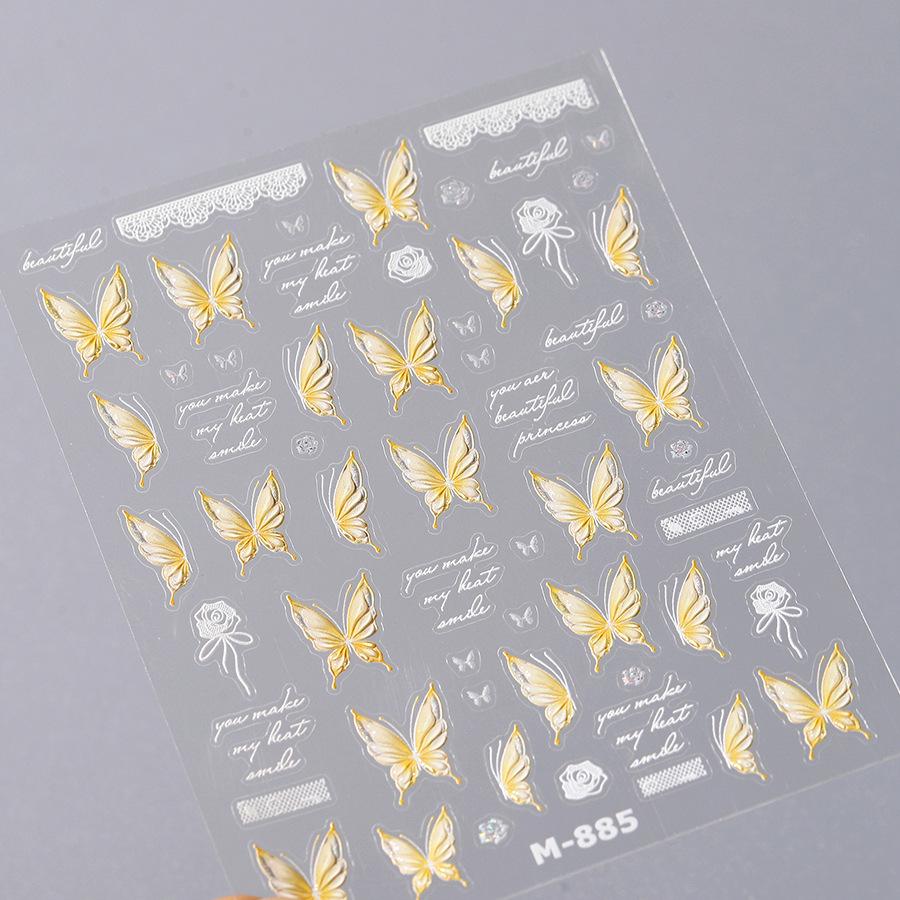 

TENSOR Dynamic Butterfly M-885 Ice Transparent Adhesive Nail Stickers - Jelly Glue Series