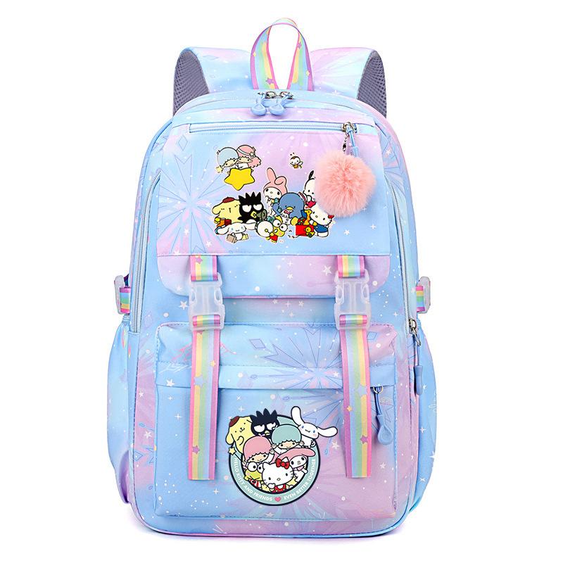 Collection Sweet Xiaoqing Cartoon Peripheral Trend Ridge Protection Backpack Large Capacity Student School Bag