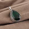 Chromdiopsid Edelstein Silberanhänger 1,80" , 925 Sterlingsilber Handgefertigter Schmuck, Grüner Stein Anhänger Zum Verschenken PP-65-3