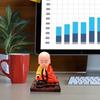 Solar Shake Head Monk Car Decoration Little Buddha Monk Statue Solar Head Shaking Buddha Monk Figurine Desk Ornament Car