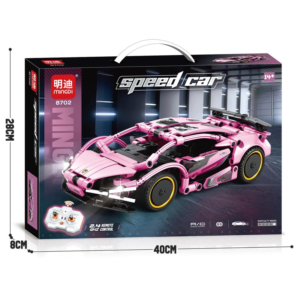 Mindy 1:18 Remote Control Car Model 2.4G Technology Car Assembly Building Block Boy Gift Racing Toy Building Block Car