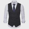 British Gentleman Plaid Waistcoat - Single-Breasted Business Vest for Men