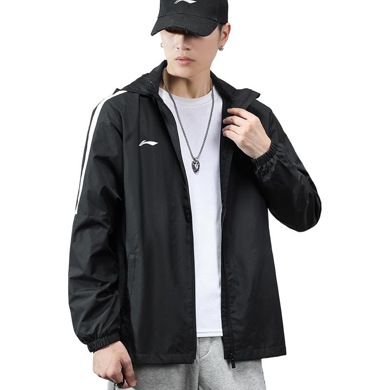 Li Ning Jackets Men's Black Hooded Moderate Other AFDR445-5