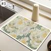 Black Marbling Super Absorbent Tableware Dish Drying Mat Kitchen Bottle Anti-slip Rug Luxury Kettle Dinnerware Bar Counte