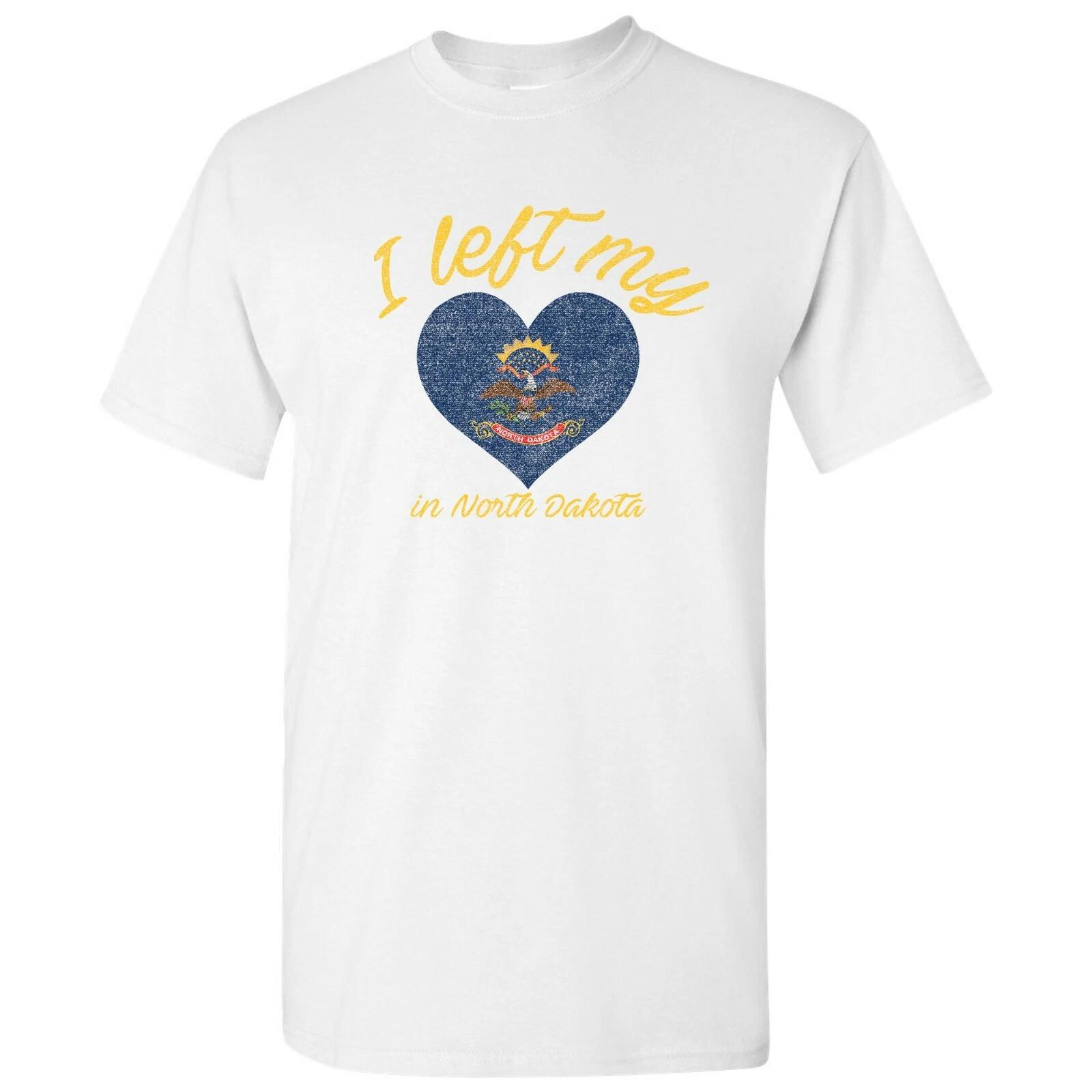 

I Left My Heart In North Dakota - Hometown Pride T-Shirt - White S