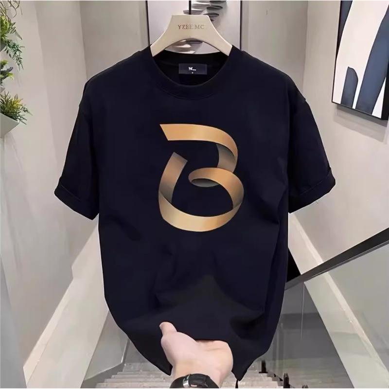 

2024 Men s Casual Loose Fit Round Neck Short Sleeve T-Shirt 5XL