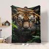 1pc Tiger Print Blanket Warm, Cozy, And Soft, Suitable for Sofas, Beds, Cars, And Office Use.Perfect for Camping And Travel, Making It a Great Gift Fo