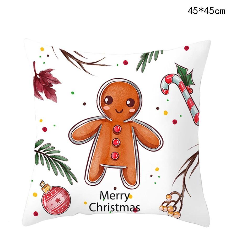 Weihnachts-Themen-Kissenbezüge Auto Zubehör Büro Santa Claus Wohnzimmer Sofa Hause Kissenbezüge