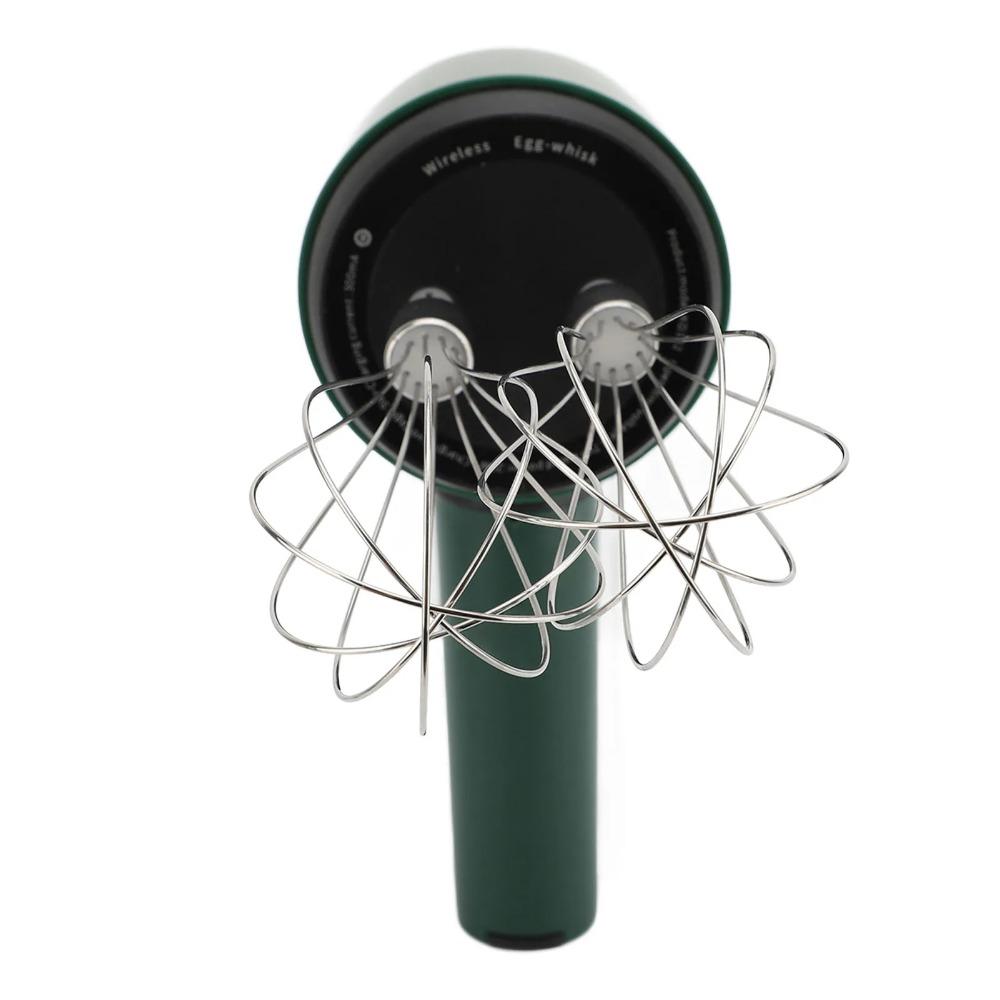 Automatic Wireless Handheld Electric Egg Beater Double Whisk Head Egg Mixer Cream Whisk  Bakery