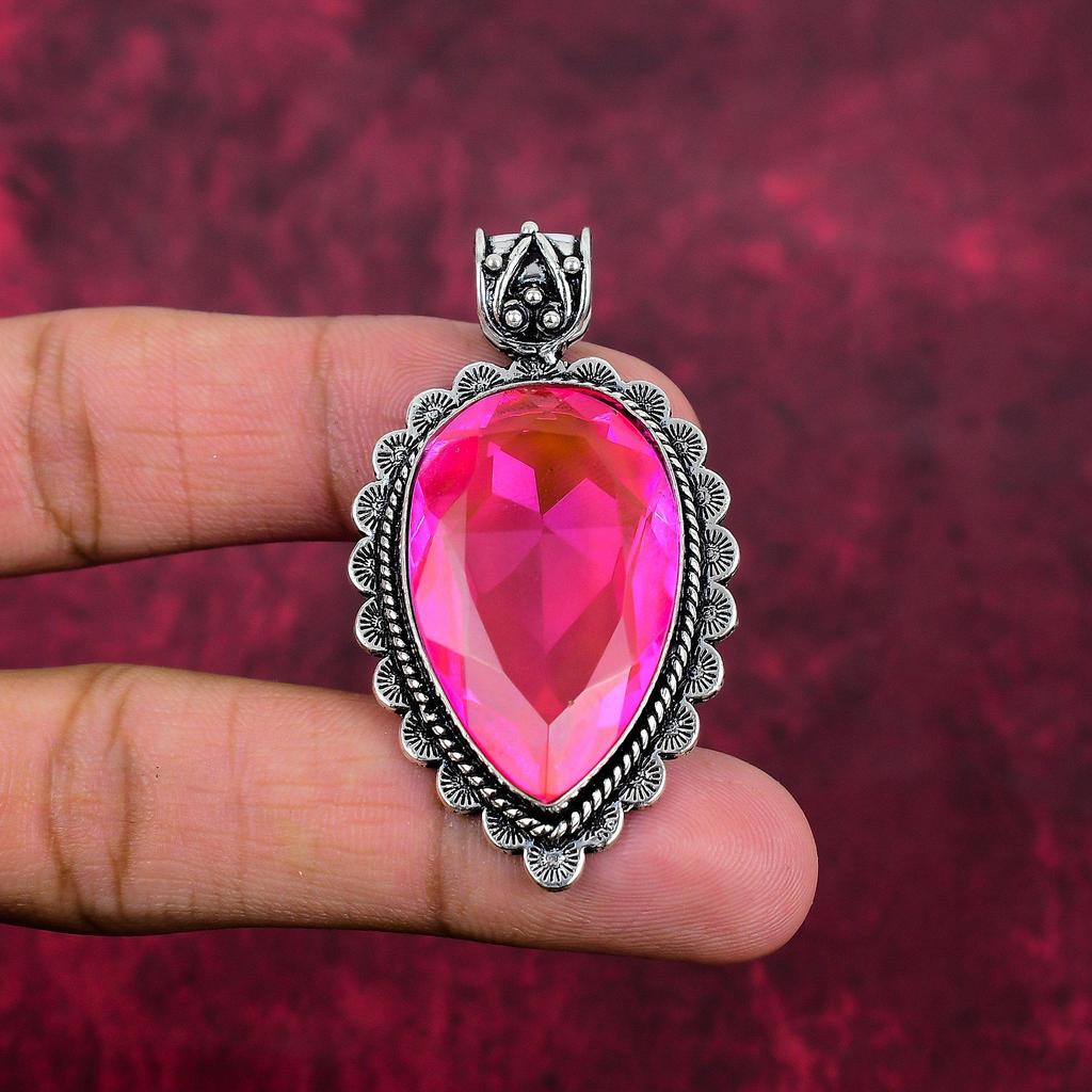 Pink Kunzite Pendant, 925 Solid Sterling Silver Pendant, Gemstone Pendant, Gift For Her Handmade Dainty Jewelry