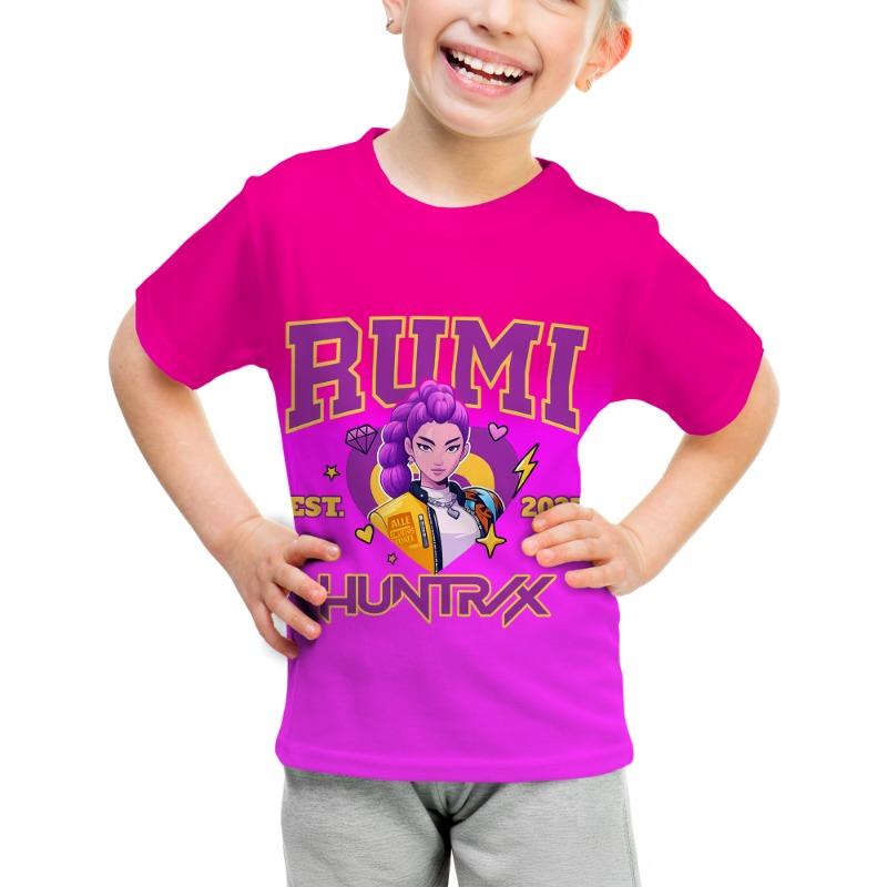 2025 Nou Bumbac pentru copii KPop vânător de demoni top casual mânecă scurtă fată băiat KPop grup de fete demon cadou pentru fani tricou